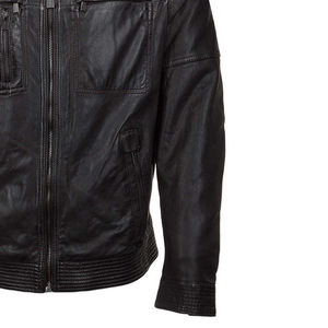 Vente directe d'usine, impression de logo personnalisée, veste de style streetwear, logo avant, meilleur design, veste en cuir confortable pour homme - Product Image 6