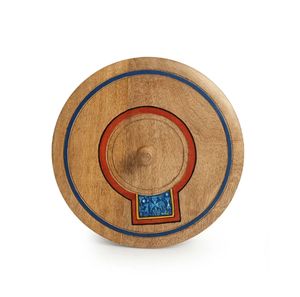 Warli Tales Hand-Painted Chapati <b>Box</b> <b>With</b> <b>Lid</b> In Mango Wood <b>Wooden</b> Item Roti Store <b>Box</b> Warmer Casserole Kitchen Home Decor - Product Image 4