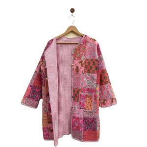 Chaquetas acolchadas de retazos de algodón Floral estilo bohemio Otoño Invierno chaqueta abrigo Streetwear Boho acolchado chaqueta Reversible - Product Image 1