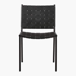 เก้าอี้สไตล์อุตสาหกรรมสีดำทอพร้อมกรอบโลหะแข็งแรงทนทานเก้าอี้ทานอาหารและร้านกาแฟทันสมัยสำหรับบ้านร้านอาหาร - Product Image 2