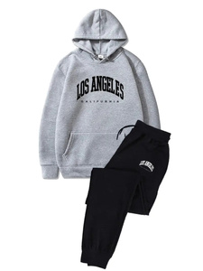 Nouveau design de survêtements de sport pour hommes en gros Survêtements à la mode 100% coton respirant coupe ajustée motif solide pour l'hiver - Product Image 6