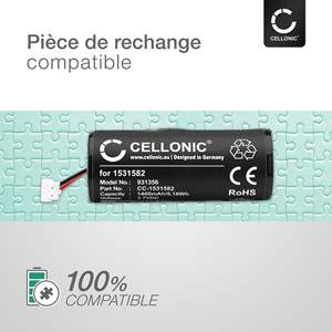 Batería Recargable de Iones de Litio de 3.7V 1400mAh para Afeitadora Eléctrica, Resistente al Agua IPX7, Repuesto para Afeitadora Rotatoria, Lavable, para Uso en Autocaravanas - Product Image 1