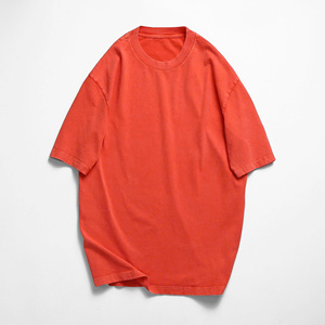 T-shirt unisexe à manches courtes en polyester/coton délavé, grande taille, style streetwear, respirant, écologique, séchage rapide, tissu Oxford - Product Image 2