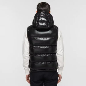 Chaqueta de Plumón Personalizada para Hombre, Chaqueta de Invierno Acolchada de Alta Calidad, Chaleco Acolchado Sin Mangas Brillante de Nailon Transpirable - Product Image 3