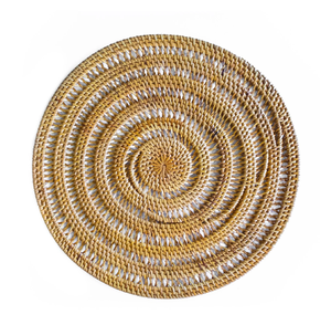 Napperon en rotin assiette de chargeur Unique napperon en rotin naturel Vaisselle de restaurant et occasions spéciales Prix le plus bas - Product Image 2