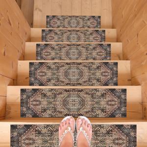 Kilim Design Printed Rug: Vintage, Washable, Personalized, Turkish,Step Rug - Product Image 3