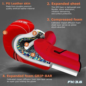 Gants d'entraînement de boxe et MMA FARABI SPORTS en cuir PU personnalisables avec support de poignet pour fermeture, séchage rapide, protection UV, idéaux pour l'extérieur - Product Image 3