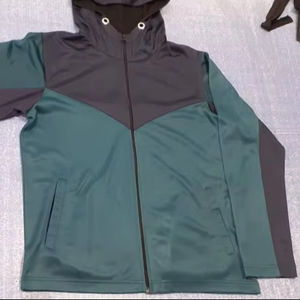 Sweat à capuche sport pour homme, ensemble de survêtement colorblock, veste à panneaux contrastants, poches hiver, respirant, service OEM - Product Image 6