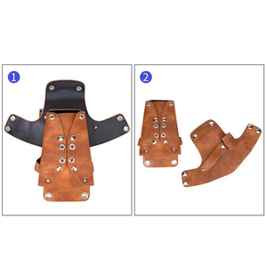 Bolsa de tijera de cuero PU para el cabello, funda para tijera de peluquero, 7 bolsillos, peines de tijera, soporte para cepillos, bolsa cruzada - Product Image 4