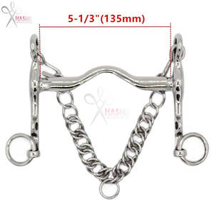 Bocado de Caballo de Acero Inoxidable Resistente, Tipo Derby, con Punta Baja y Trenzada, para Entrenamiento y Control Ecuestre, Marca HASHIR - Product Image 2