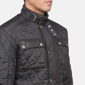 Veste coupe-vent matelassée Nelson en satin noir, haute qualité, imperméable, zippée, décontractée, à capuche, avec lettrage, pour le printemps, du XS au 6XL - Product Image 6