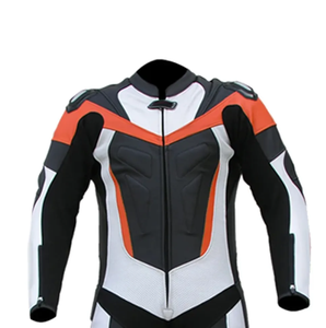 ชุดมอเตอร์ไซด์หนังพร้อมอุปกรณ์ป้องกันผ่านการรับรองจาก CE ชุดมอเตอร์ไซด์ออกแบบโลโก้ได้ตามต้องการ - Product Image 4