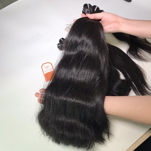 Haute Qualité Remy Naturel Noir Droite Vietnamien Cheveux Trame Original Lace Front Perruques Raw Non Transformés Extensions Fournisseur de Confiance - Product Image 1