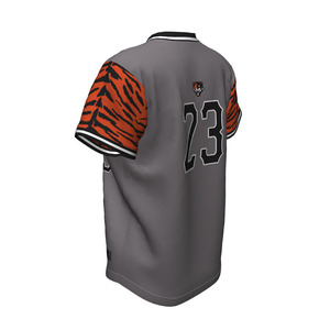 Maillot à col en V en polyester 100% personnalisé pour hommes grande taille nouveau style de vêtements de sport respirants vêtements de baseball et softball à transfert de chaleur - Product Image 4