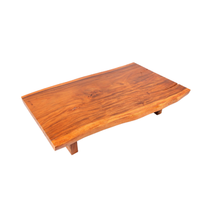 Mesa de Centro Baja de Madera de Suar Sólida, Estilo Moderno y Minimalista, con Borde Natural, Resistente, para Espacios de Estar - Product Image 5