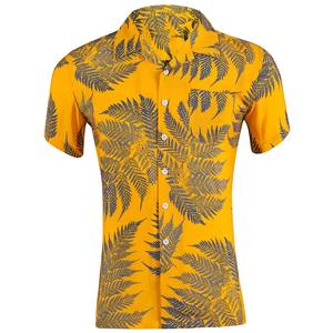 การออกแบบที่กำหนดเองสไตล์ที่กำหนดเองพิมพ์บุรุษชายหาดเสื้อฮาวาย - Product Image 1