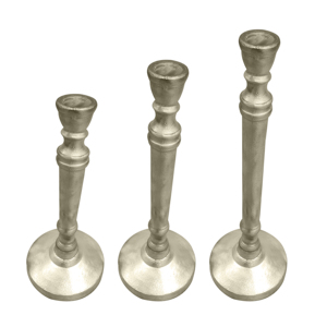 Support de bougie artisanal de Noël en aluminium nickelé antique de haute qualité, tendance 2026, couleur personnalisée, pour table de maison - Product Image 1