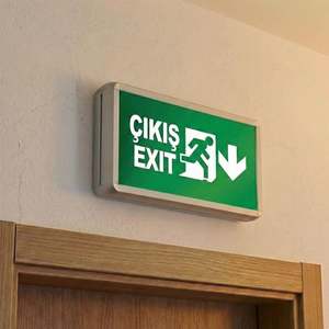 Z Series Single-Sided Emergency Exit Directional Luminaire 75 X 400 X 180mm IP65 Outdoor Sign <b>Light</b> SMD <b>Light</b> Source 220V Input - Product Image 3