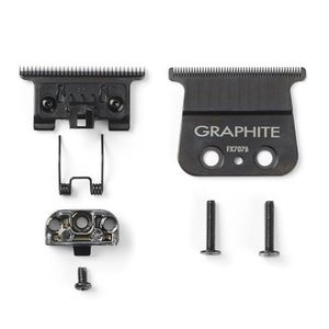 Lame de rechange pour tondeuse à cheveux en acier inoxydable noir graphite à dents fines - Product Image 2