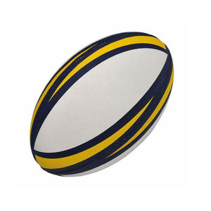 Ballon de rugby de football de haute qualité 2024 nouvelles conceptions personnalisées en cuir véritable taille officielle avec ballon de rugby à logo imprimé - Product Image 4