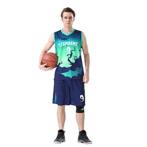 Camiseta de baloncesto con llama verde, Venta caliente personalizada, uniforme de baloncesto para hombres, sublimación profesional, ropa de equipo transpirable 2025 - Product Image 3