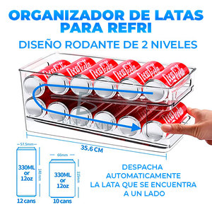 Organizzatore per Frigorifero a 2 Livelli, Soluzione Premium per la Conservazione di Lattine nel Frigorifero - Product Image 4