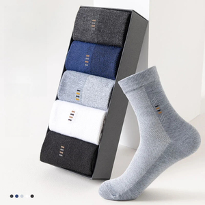 Wholesale Men's Sweat-absorbing Breathable Deodorizing Bamboo Charcoal Cotton <b>Socks</b> Summer Gift <b>Box</b> Men <b>Socks</b> - Product Image 3