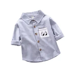 Groothandelaar Custom Lange Mouwen/Korte Mouwen Katoenen Kids Shirts Zomer Jeugd Schooluniform Jurk Shirt Voor Jongens