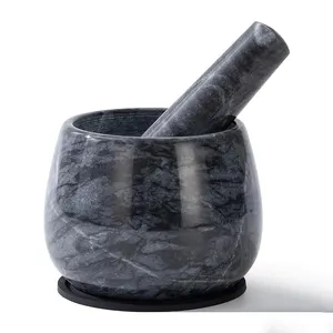 Black Marble Mortar and Pestle with Pestle