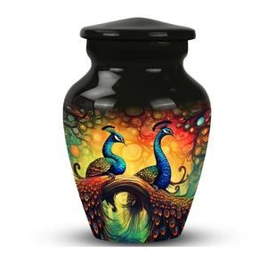 Colorful Peacock Feather Urn Beauty Memorial <b>for</b> Human <b>Ashes</b> Nature Inspired Wildlife Urn Spiritual Tribute Peacock Funeral Urn - Product Image 6
