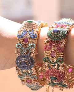 Wholesale Indian Style Churiya <b>Bangle</b> <b>Set</b> for Wedding Latest Design Women's Jewelry Hand Made Bridal <b>Bangles</b> <b>Sets</b> for Ladies - Product Image 4