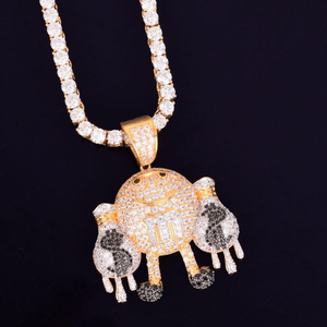 จี้เพชรรูปการ์ตูนฮิปฮอป925เงินสเตอร์ลิงกับ VVS สำหรับเครื่องประดับแฟชั่น - Product Image 1