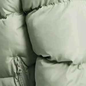 Blouson matelassé noir unisexe sur mesure à col montant en toile, grande taille, de haute qualité - Product Image 4