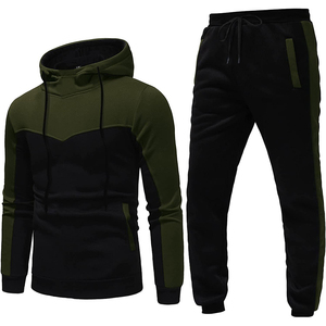 Conjunto Deportivo de Algodón de Alta Calidad Personalizado, Unisex, Informal, Sudadera con Capucha Lisa, Conjunto de Pantalones Deportivos Holgados, Conjunto de 2 Piezas Lavado - Product Image 1