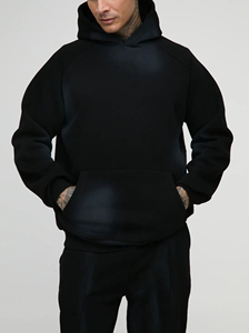 Conjunto de Sudadera con capucha de gran tamaño de 2 piezas para hombre OEM/ODM, ropa informal para hombre, chándal, 100% de algodón, ajuste holgado, hombros caídos para hombre - Product Image 3