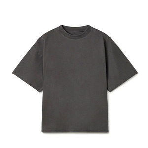 T-shirts à manches courtes pour hommes en coton 100% de qualité supérieure, lavage à l'acide, respirant, séchage rapide, tendance, étiquetage privé - Product Image 1