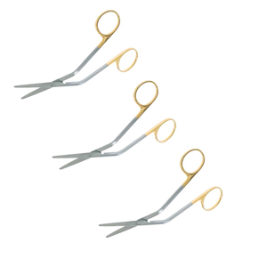 Tijeras Quirúrgicas Anguladas Profesionales de 14.5 cm, Acero Inoxidable, Manuales, de Alta Calidad, Certificadas por la CE, Instrumento Médico para Hospital - Product Image 5