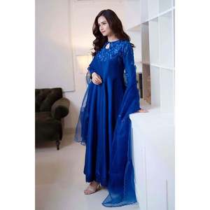Conjunto de traje para mujer Blue Shadow Kalidaar con dupatta - Product Image 5