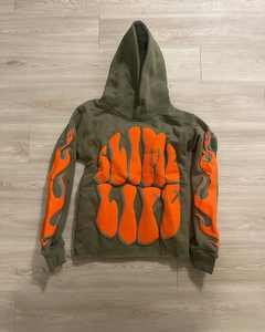 Vente en gros de logo personnalisé sans poche impression bouffante 3d 420 500gsm sweat à capuche épais en coton épais pour hommes - Product Image 2