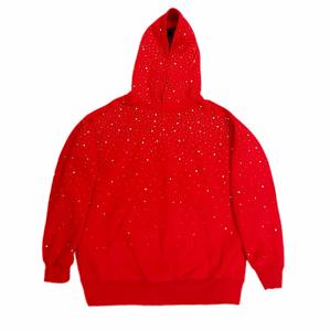 Nouveau sweat à capuche en diamant avec strass personnalisé sweat à capuche en strass de haute qualité coupe ample sweats à capuche à manches longues en tissu pour hommes - Product Image 2