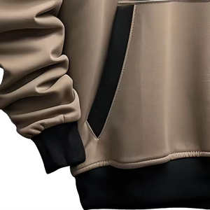 Sudaderas con capucha cómodas para hombre de alta calidad con logotipo personalizado Ropa de invierno con diseño de logotipo frontal con cuello con capucha - Product Image 3