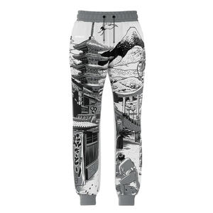 Pantalon de survêtement 100% coton taille haute OEM pour hommes, streetwear personnalisable, jogging, leggings de yoga, logo brodé vintage délavé à l'acide - Product Image 1