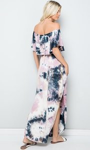 เดรสยาวเปิดไหล่สไตล์โบฮีเมียนสำหรับผู้หญิงเดรสยาวทรงหลวมแขนกุดเซ็กซี่สำหรับผู้หญิงฟรีไซส์ฤดูร้อน - Product Image 2