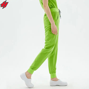 Estiramiento Multi bolsillo Zip Collar Unisex Quirúrgico Top Pant Beauty Hospital Uniforme médico Cuidado de enfermería Scrubs Suit Scrubs Sets - Product Image 6