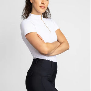 Camiseta Ligera de Manga Corta para Montar a Caballo, Transpirable y Elástica, Personalizable OEM - Product Image 1