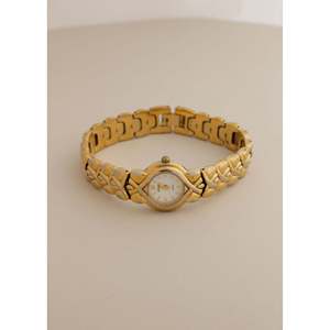 Vintage Sekonda <b>Watch</b> Woven Link Design Luxury Ladies Quartz Timepiece Featuring Glass Dial Window Stainless Steel <b>Case</b> Leather - Product Image 1