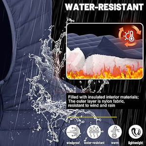 แจ็คเก็ตขนเป็ดมีฮู้ดสำหรับผู้ชายเสื้อโค้ทกันหนาวกันลมและผ้ากันน้ำ - Product Image 3