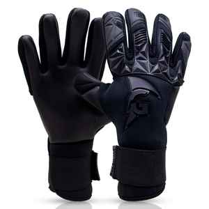 Guantes de portero de goma blanca de alta calidad, cierre de gancho y bucle, hechos a medida para deportes de Fútbol - Product Image 1