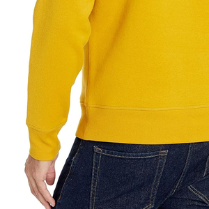 Sweat-shirt pour homme abordable, vêtement décontracté quotidien, coton doux, uni, couleur jaune, sweat-shirt pour homme, fournisseur en gros - Product Image 5