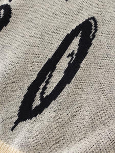 Pull en jacquard à col rond respirant anti-rides et anti-rétrécissement, motif à épaules tombantes, hiver automne - Product Image 3